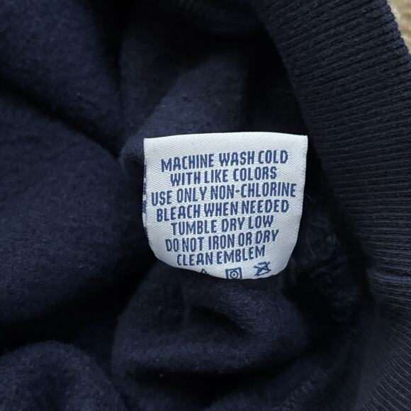 Champion Navy Blue Hooded Sweatshirt Solid Embroidered C on Chest Men's 3XL XXXL - Picture 7 of 7